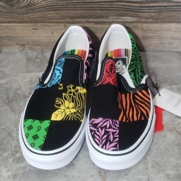 New Vans Slip On Crayola Sneakers Deadstock Wearable Art Indie Alt Skater Artsy - Picture 3 of 8